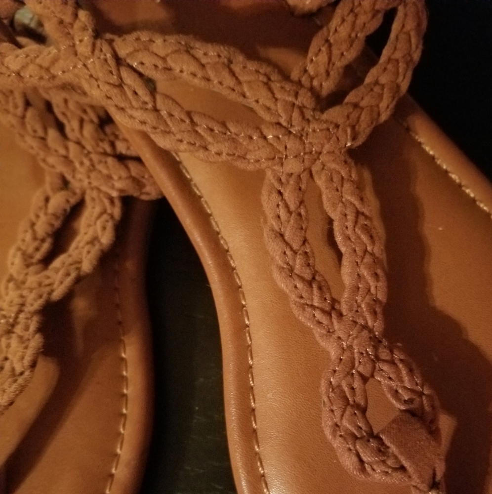 Brown Mia Woven Sandals - Picture 2 of 4